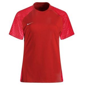 Nike Soccer Jersey Womens Adult Large Red Strikers Mesh Back T Shirt Training
